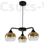 Kép 1/2 - CROMINA Arany Függeszték 3 3X60W E27 Fekete - Candellux