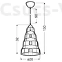 Kép 2/2 - VESUVIO  1Függeszték 20 1X40W E27 Arany - Candellux