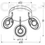Kép 3/3 - CELT Mennyezeti 3X6W LED Króm 3000K