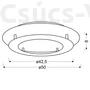 Kép 2/2 - MERLE Mennyezeti 50 24W LED 3000K Fehér-