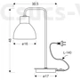 Kép 4/4 - VARIO Asztali lámpa 1X60W E27 Fekete - Candellux