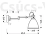 Kép 9/9 - Candellux - Espera fali lámpa 1x40W kapcsolóval - fekete