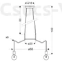 Kép 3/3 - Candellux- BASSO függeszték lámpa 6x40W- fehér