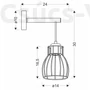 Kép 2/2 - Candellux- BERNITA  falilámpa, 1x60W-fekete