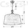 Kép 2/2 - Candellux- CLARA függeszték lámpa 1x60W-króm