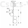 Kép 5/5 - CORDEL Függeszték 4xG9 réz - Candellux