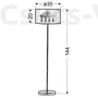 Kép 2/2 - Candellux- DECOR állólámpa, 1x60W- piros