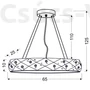 Kép 2/2 - Candellux- GLANCE kristályos függeszték, LED 36W 4000K- fehér