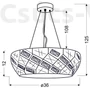 Kép 2/2 - Candellux- GLANCE kristályos függeszték, 4x40W - fehér