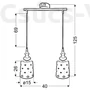 Kép 2/2 - Candellux- HAMP függeszték lámpa 2x60W- fehér