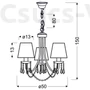 Kép 3/3 - Candellux- RUTI függeszték lámpa 3x40W- króm