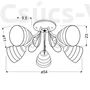 Kép 6/6 - Candellux- SIMPLI mennyezeti csillár 5x40W- fehér