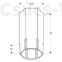 Kép 3/3 - Candellux TUBA mennyezeti lámpa- 1x25W- fehér