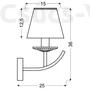 Kép 2/2 - Candellux- VALENCIA fali lámpa 1x40W- krém