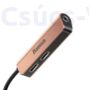 Kép 4/6 - Baseus- 3in1 lightning to 2xlightning +3,5mm audio adapter-rozegold 