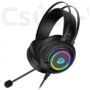 Kép 1/7 - Dareu- vezetékes gamer fejhallgató mikrofonnal, RGB,16,8millió szín- fekete