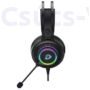 Kép 2/7 - Dareu- vezetékes gamer fejhallgató mikrofonnal, RGB,16,8millió szín- fekete