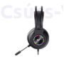 Kép 3/4 - Havit- gamer vezetékes fejhallgató, RGB, USB - fekete