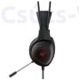 Kép 3/4 - Havit- gamer vezetékes fejhallgató csúsztatható mikrofonnal- fekete