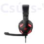 Kép 4/5 - Havit- gamer vezetékes fejhallgató mikrofonnal- fekete&piros
