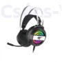 Kép 1/6 - Havit- gamer vezetékes fejhallgató USB+3,5mm, RGB- fekete
