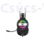 Kép 2/6 - Havit- gamer vezetékes fejhallgató USB+3,5mm, RGB- fekete