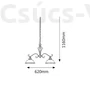 Kép 3/4 - Elisett függeszték, 2 ágú, L62cm  - Rábalux