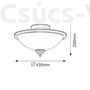 Kép 3/4 - Elisett Mennyezeti, D40cm - Rábalux