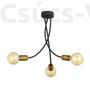 Kép 1/2 - LUCE - Jupiter - 3 karú Modern Függeszték - fekete, patinás - 3xE27 / 60W, ~ 230V