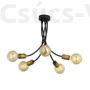 Kép 1/2 - LUCE - Jupiter - 5 karú Modern Függeszték - fekete, patinás - 5xE27 / 60W, ~ 230V