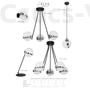 Kép 4/4 - ELFA - Jupiter - függeszték lámpa 3xE14/40W/230V - bronz; fekete; fehér