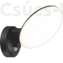 Kép 1/2 - OSSETT - Klausen - Integrált LED, szenzoros, kör alakú kültéri fali lámpa - műanyag - fekete - IP44 - Integrált LED, 1x12W LED