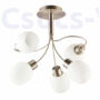 Kép 1/4 - MILKY - Klausen - 5 búrás modern, egyszerű mennyezeti lámpa - üveg/fém - króm/fehér - IP20 - 5xE14