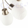 Kép 4/4 - MILKY - Klausen - 3 búrás modern mennyezeti lámpa - üveg/fém - króm/fehér - IP20 - 3xE14