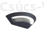 Kép 1/3 - Ghost small oval kültéri LED fali lámpa 1 light dark grey