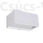 Kép 1/3 - Gemini Kicsi négyzet kültéri LED fali lámpa Up &amp; Down 1 light Fehér