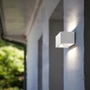 Kép 2/3 - Lutec - Gemini Kicsi Négyzet Kültéri Led Fali Lámpa Up & Down 1 Light Fehér