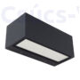Kép 1/3 - Gemini square medium kültéri LED fali lámpa Up &amp; Down 1 light dark grey