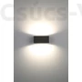 Kép 3/3 - Lutec- Gemini Kicsi Négyzet Kültéri Led Fali Lámpa Up & Down 1 Light Dark Grey