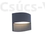 Kép 1/4 - Lotus kültéri LED fali lámpa Down 1 light dark grey