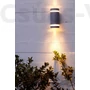 Kép 4/5 - Lutec -Focus Round Kültéri Fali Lámpa Up & Down 1 Light 2x Gu10 Dark Grey