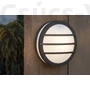 Kép 4/4 - Titan Round Medium Grill Kültéri Fali Lámpa/Mennyezeti 1 Light E27 Dark Grey