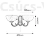 Kép 3/3 - Marlene falikar, 2 ágú - Rábalux