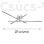 Kép 3/4 - Meredith mennyezeti 3ágú LED 18W króm - Rábalux