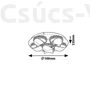 Kép 3/3 - Rábalux - Capriana mennyezeti 36W 4000K - 3 lépéses fali kapcsolós funkció