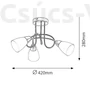 Kép 3/3 - Rábalux - Polla - Hagyományos - Mennyezeti lámpa 3xE14