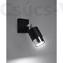 Kép 3/8 - Sollux Fali lámpa - NERO fekete/króm