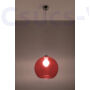 Kép 3/5 - Sollux - Függeszték lámpa - BALL vörös