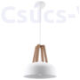 Kép 1/4 - Sollux - Függeszték lámpa - CASCO Fehér/natúr fa
