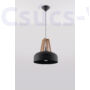 Kép 2/4 - Sollux - Függeszték lámpa - CASCO Fekete/natúr fa